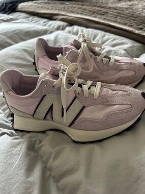 New Balance Women's Light Pink Suede & Mesh Sneakers